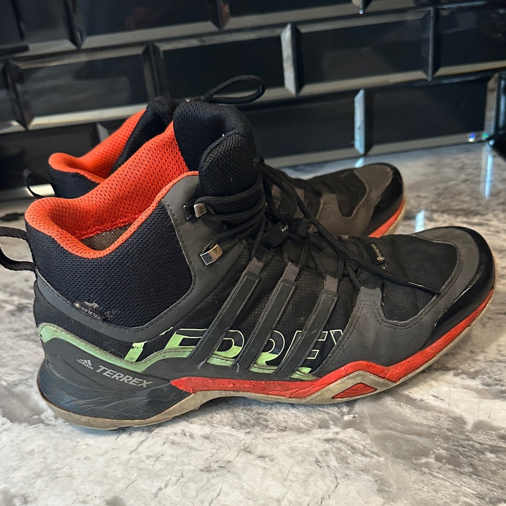 Adidas Terrex Black and Red Athletic Shoes